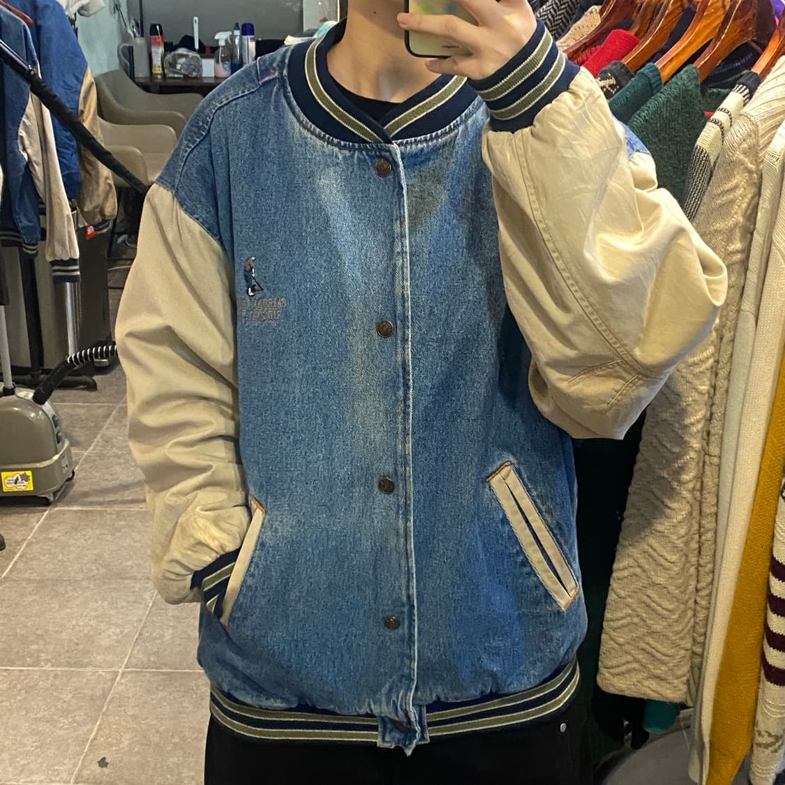 [NO.9] VTG 데님 바시티 자켓 상품이미지1