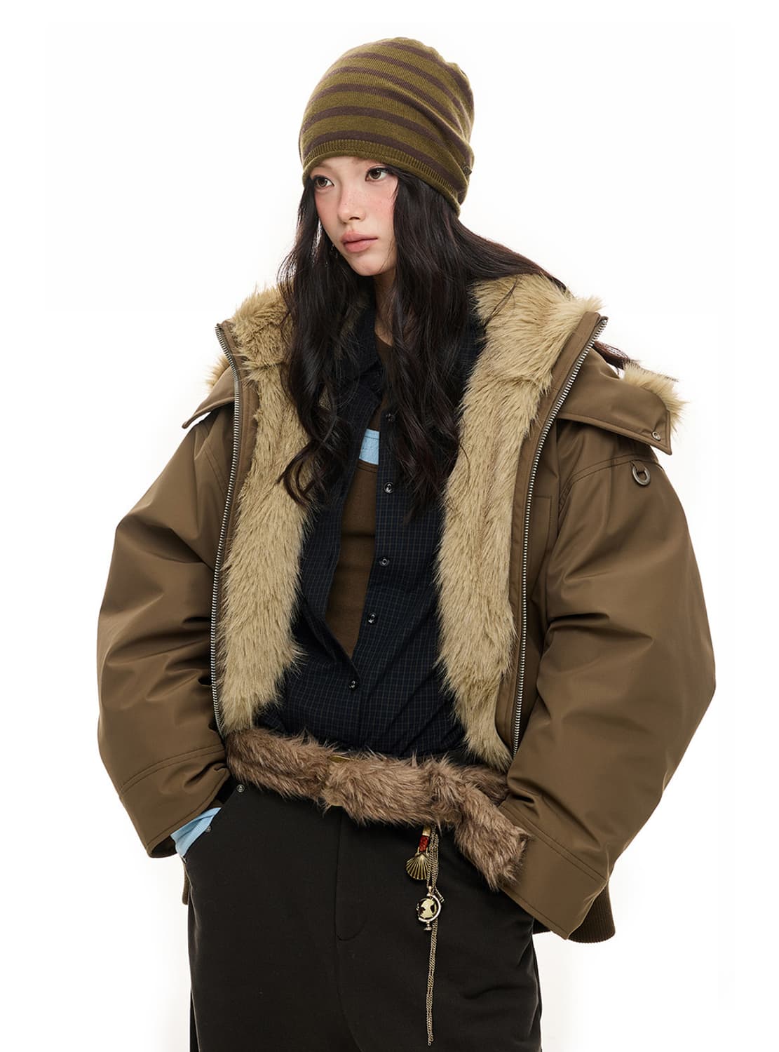 테스트매커니즘 arctic fur jumper 퍼 후드 점퍼 상품이미지1