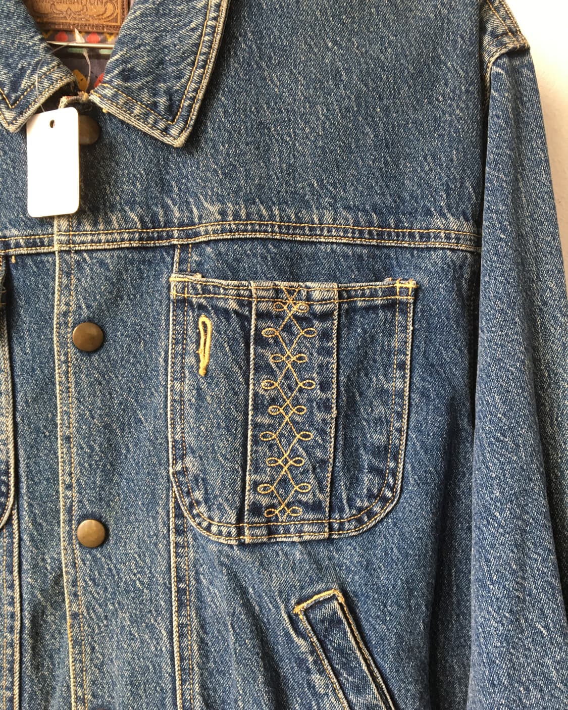 Tribal embroidery point denim jacket 상품이미지5