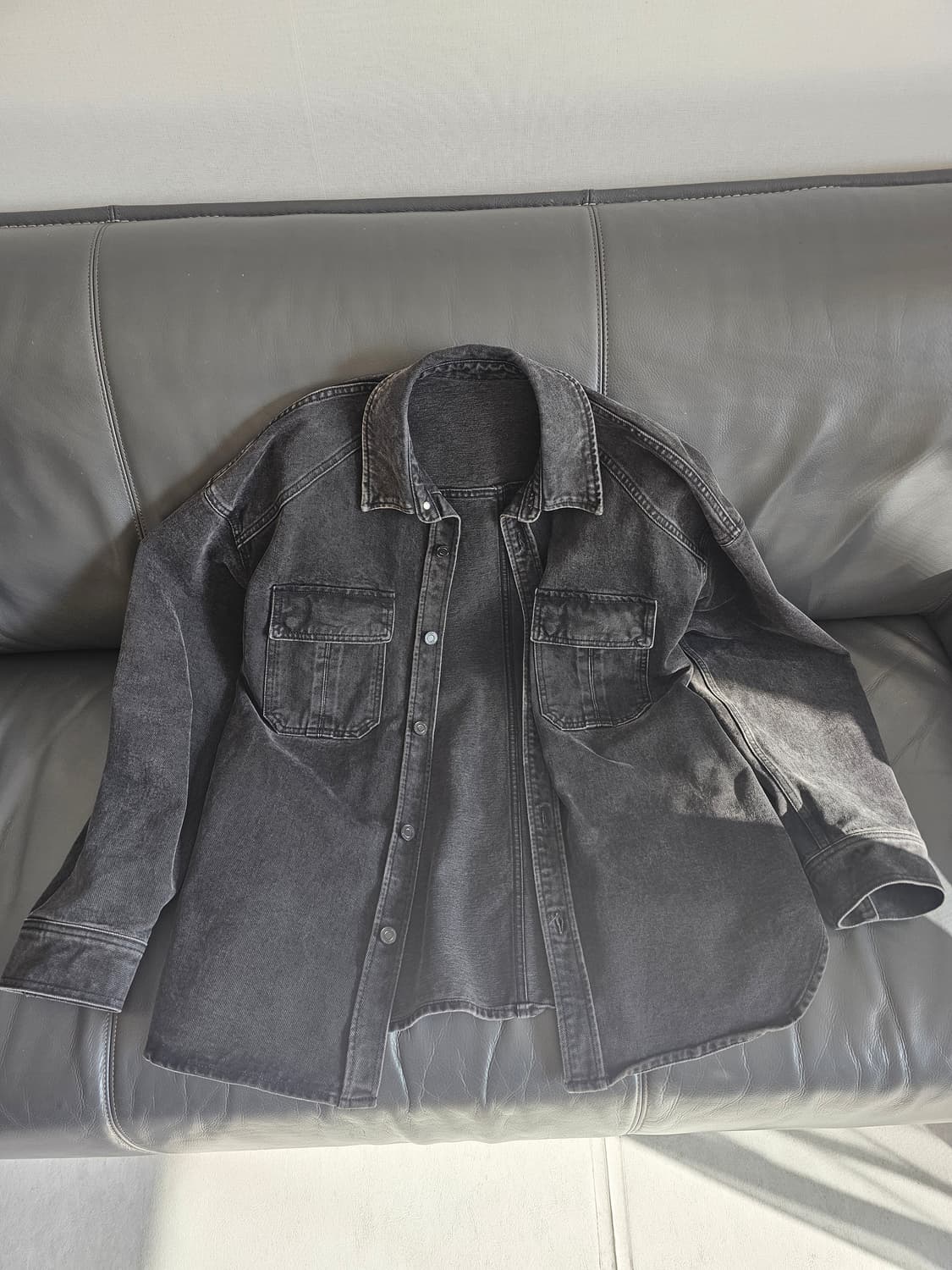 준지 흑청 데님 자켓  46사이즈 상품이미지1