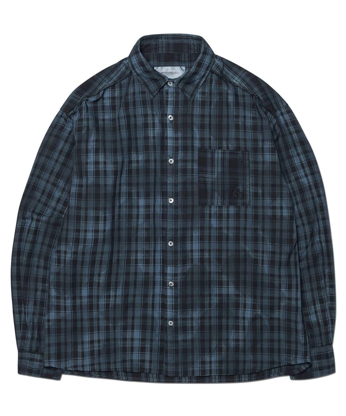 노매뉴얼 H.R CHECK SHIRTS 체크 셔츠 다크 네이비 L 상품이미지1