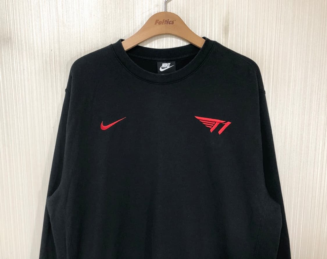 티원(T1) 나이키 클럽 맨투맨티셔츠 블랙 XL(110) 상품이미지2