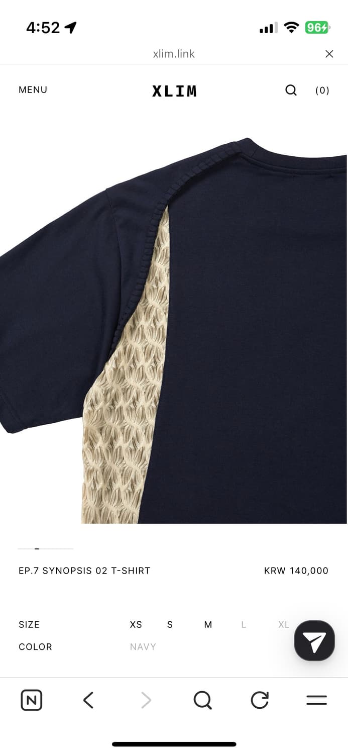 [L] Xlim ep7 02 t-shirt navy  상품이미지2