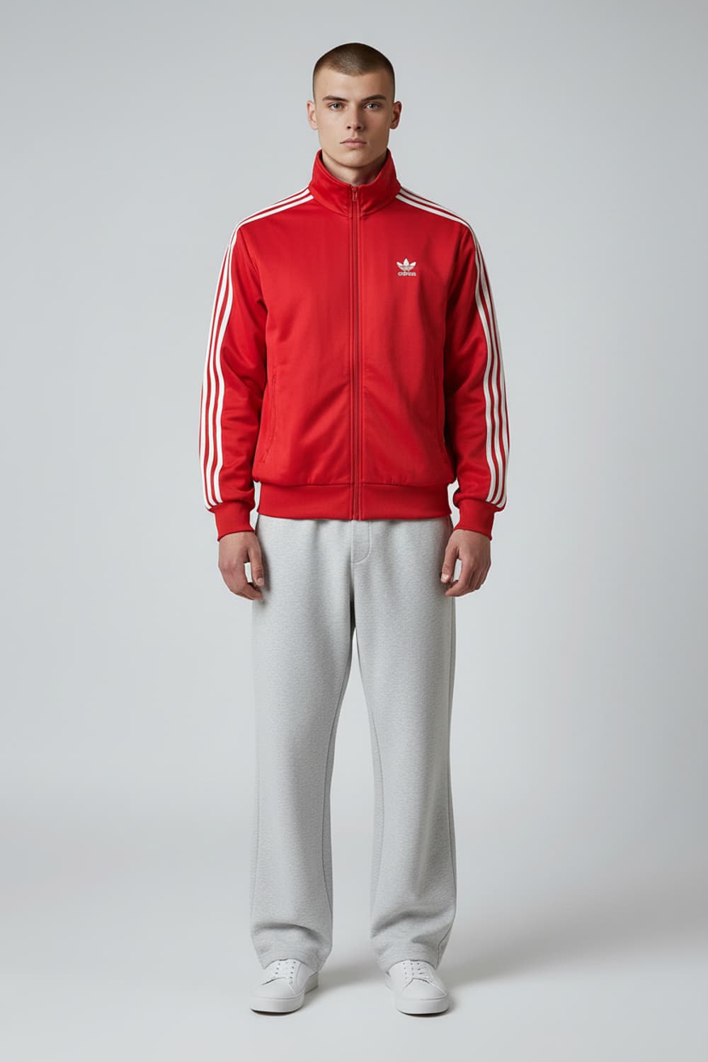[XL] 아디다스 레드&화이트라인 클래식 파이어버드 트랙탑 져지 상품이미지3