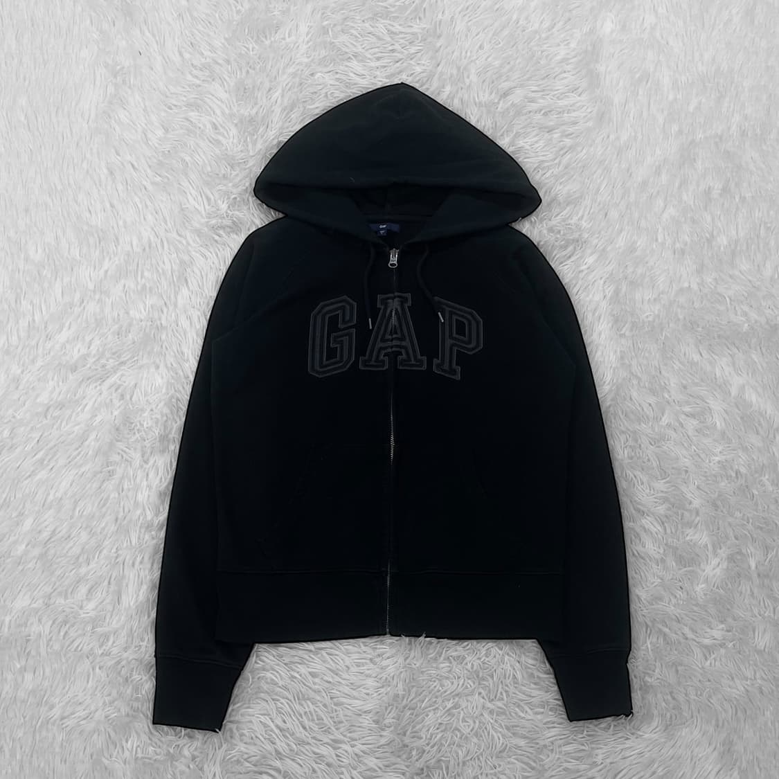 갭 Gap 스펠 로고 후드집업 블랙 상품이미지2