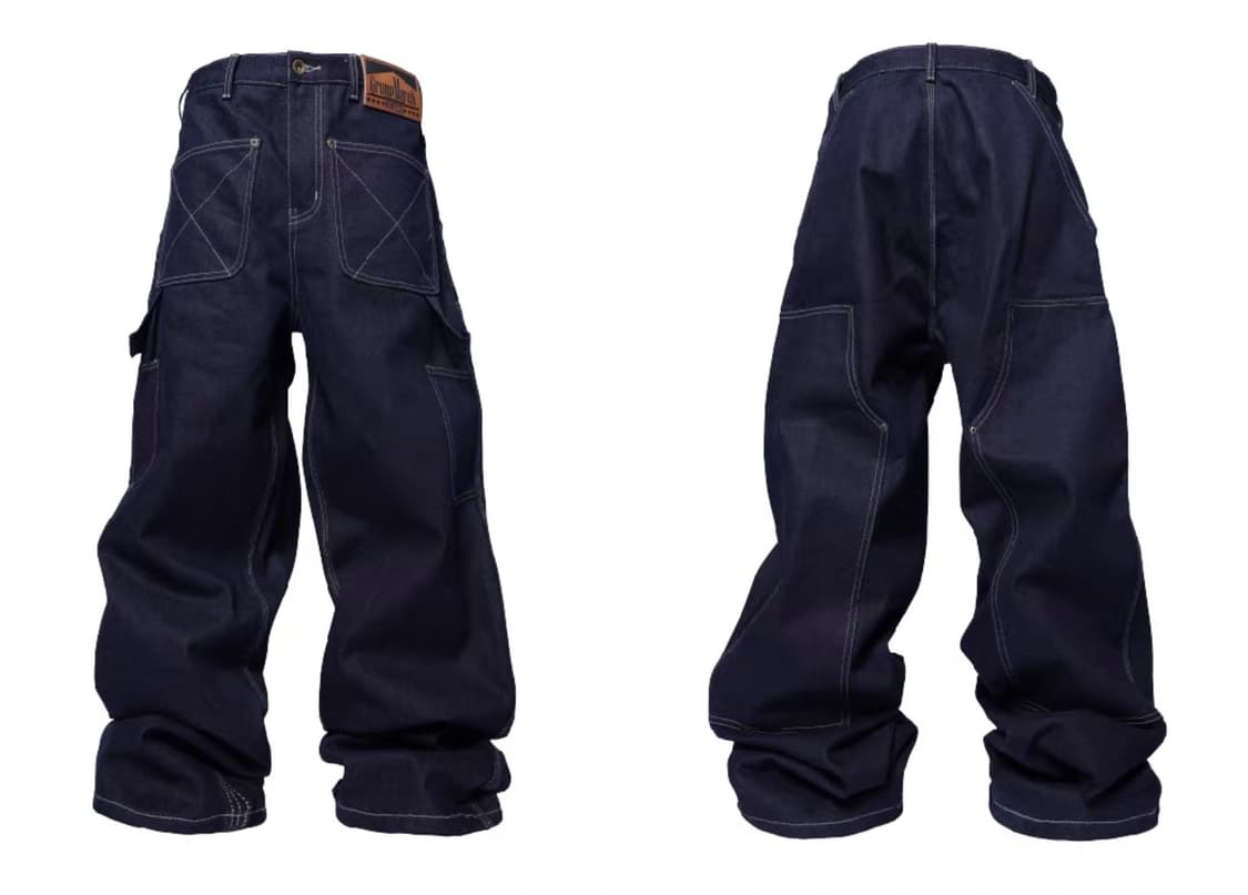 Reversed Seam Baggy Denim  상품이미지1