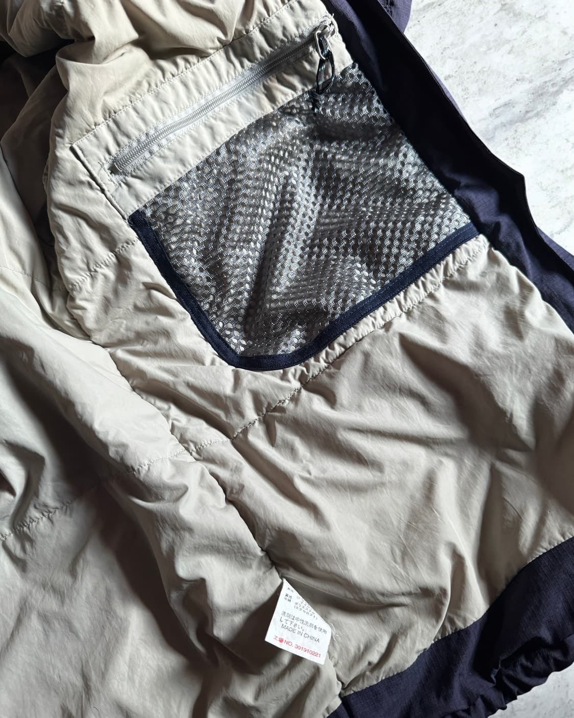 90s 올드 몽벨 립스탑 쉘 경량 패딩 자켓 상품이미지5