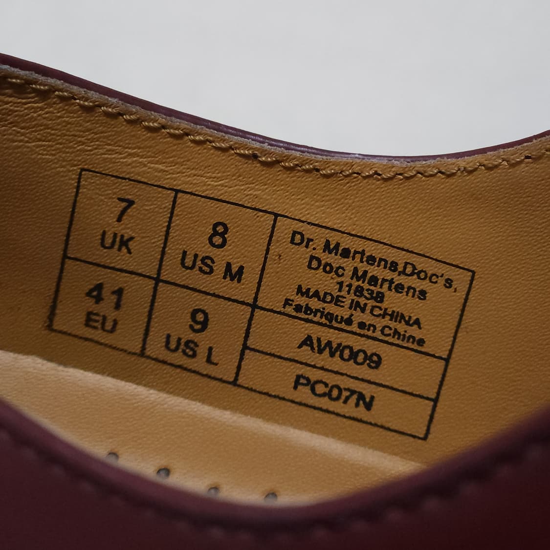 [7UK] 닥터마틴 1461 체리레드 3홀 (260~265) 상품이미지8