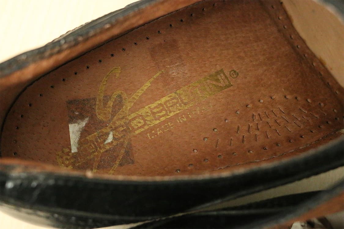 빈티지 이탈리아 블랙 레더 몽크 스트랩 슈즈 상품이미지10