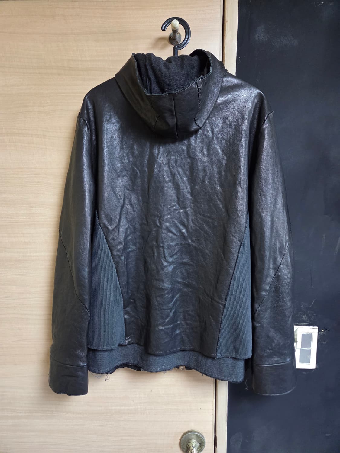 50) san263-1 레더 후드 자켓 상품이미지2