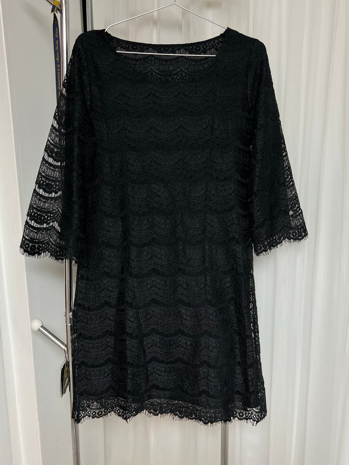 블랙 까사 레이스 레이어드 원피스 상품이미지7