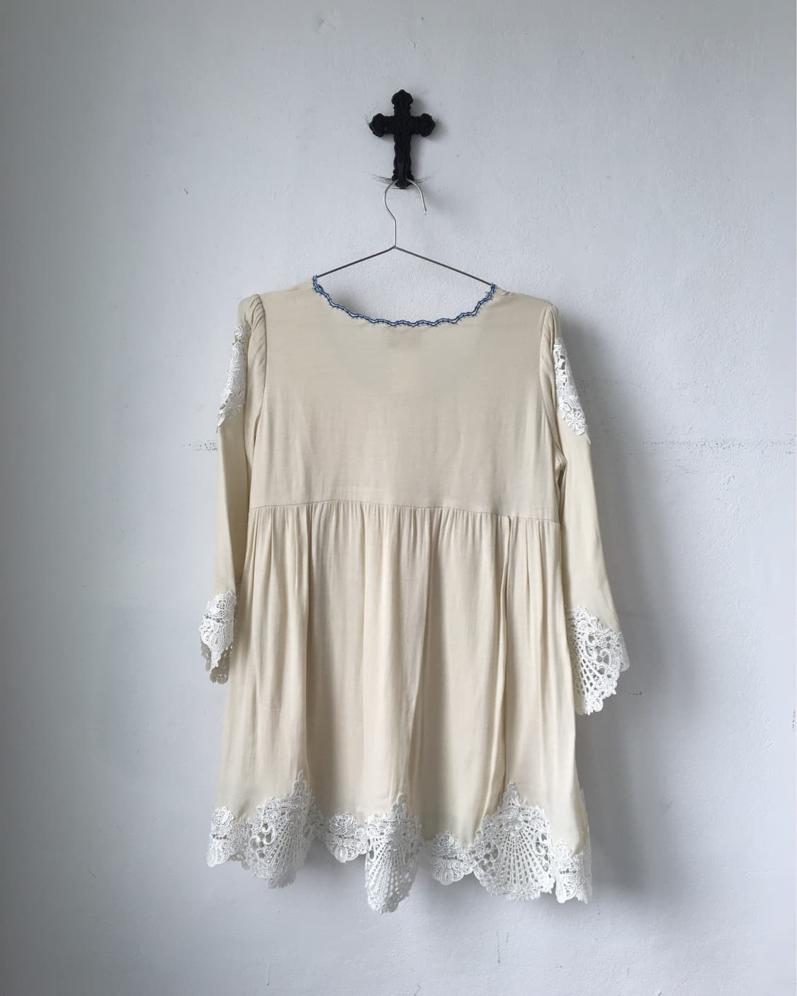 Filet trimming blouse onepiece 상품이미지3