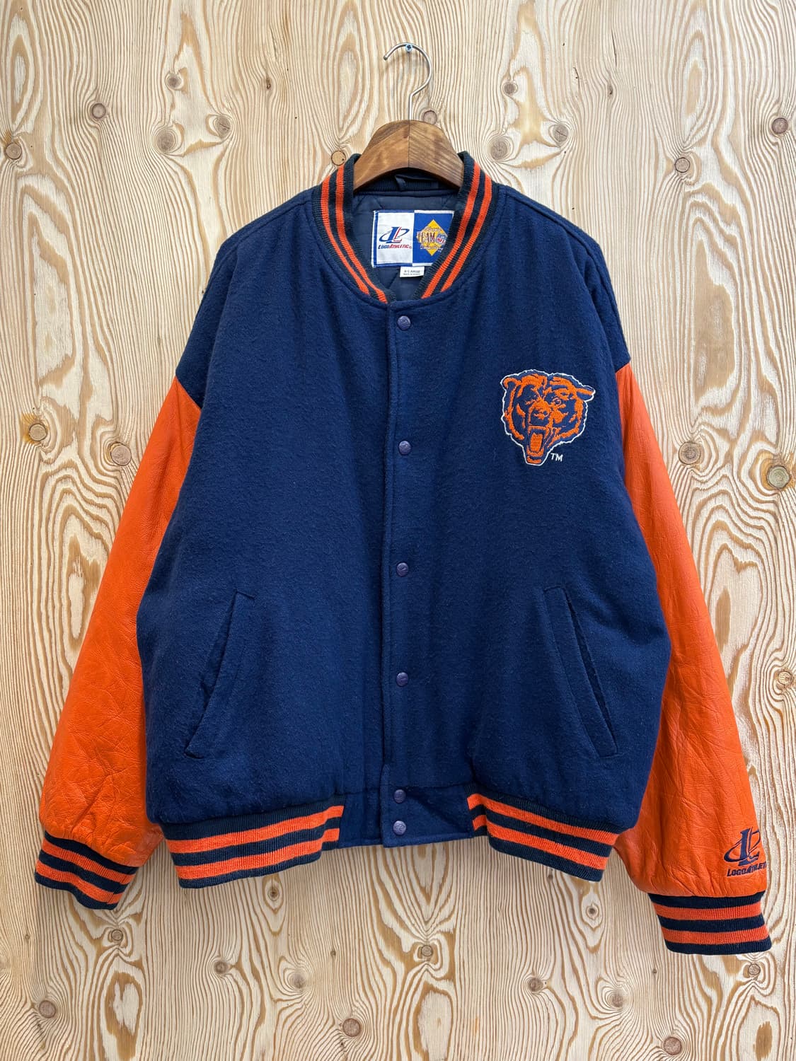 90s 로고어슬레틱 NFL 시카고 베어스 바시티 자켓 상품이미지3