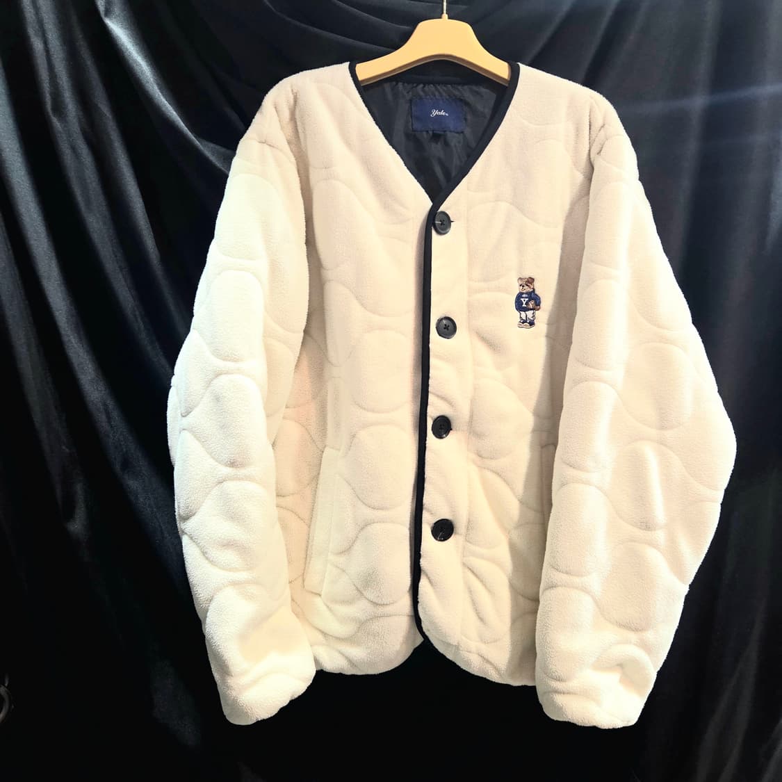 Yale 예일 엠브로이더리 댄 카라리스 퀼팅 플리스 자켓 상품이미지2