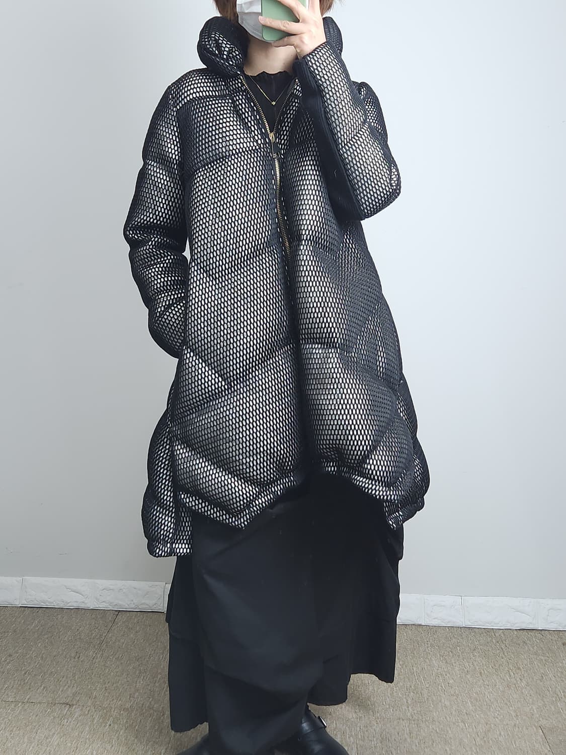 홀 언발 덕다운 패딩 상품이미지2