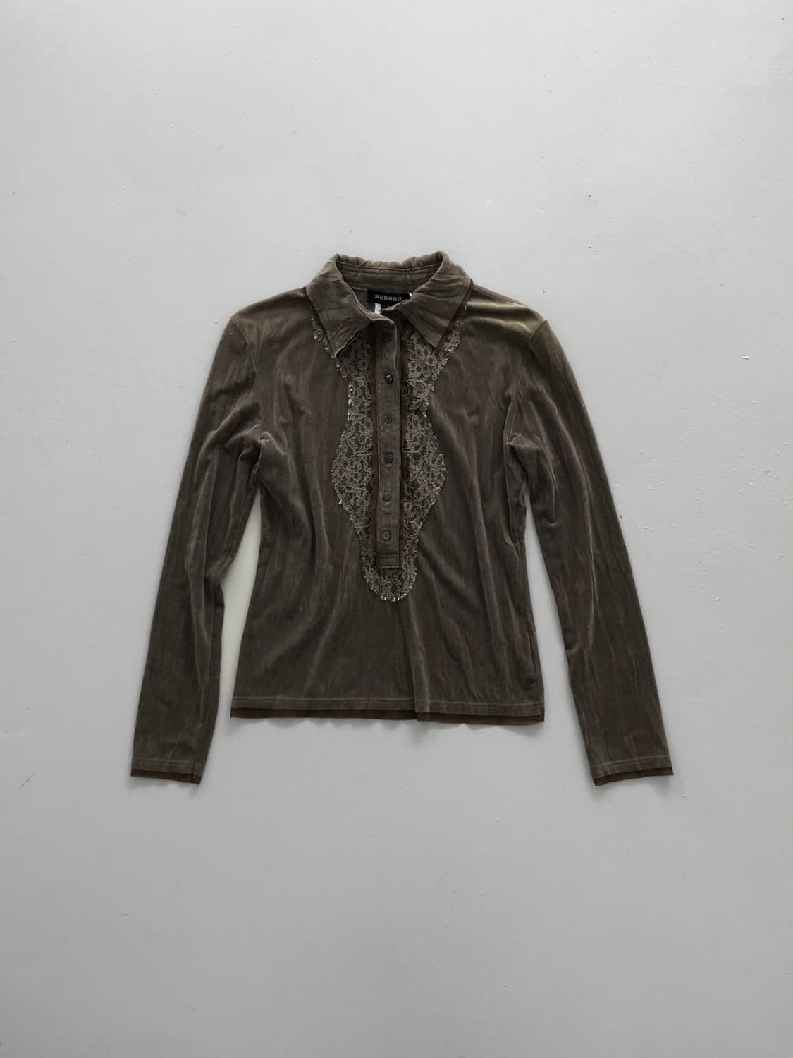 lace velvet polo sleeve 상품이미지1