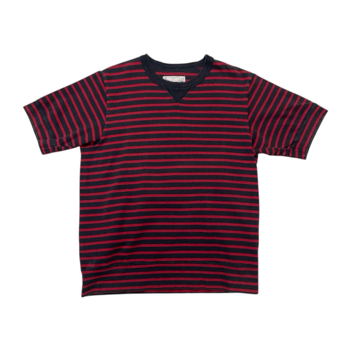 사카이 Sacai 레드 그레이 스트라이프 반팔 티셔츠 2 상품이미지1