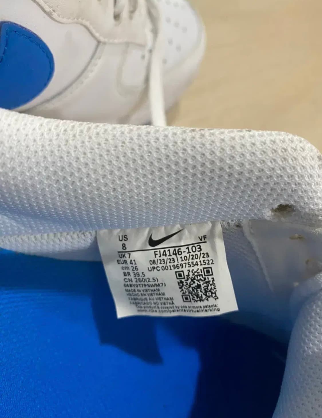 나이키 에어포스1 07 화이트 포토 블루 (260) 상품이미지9