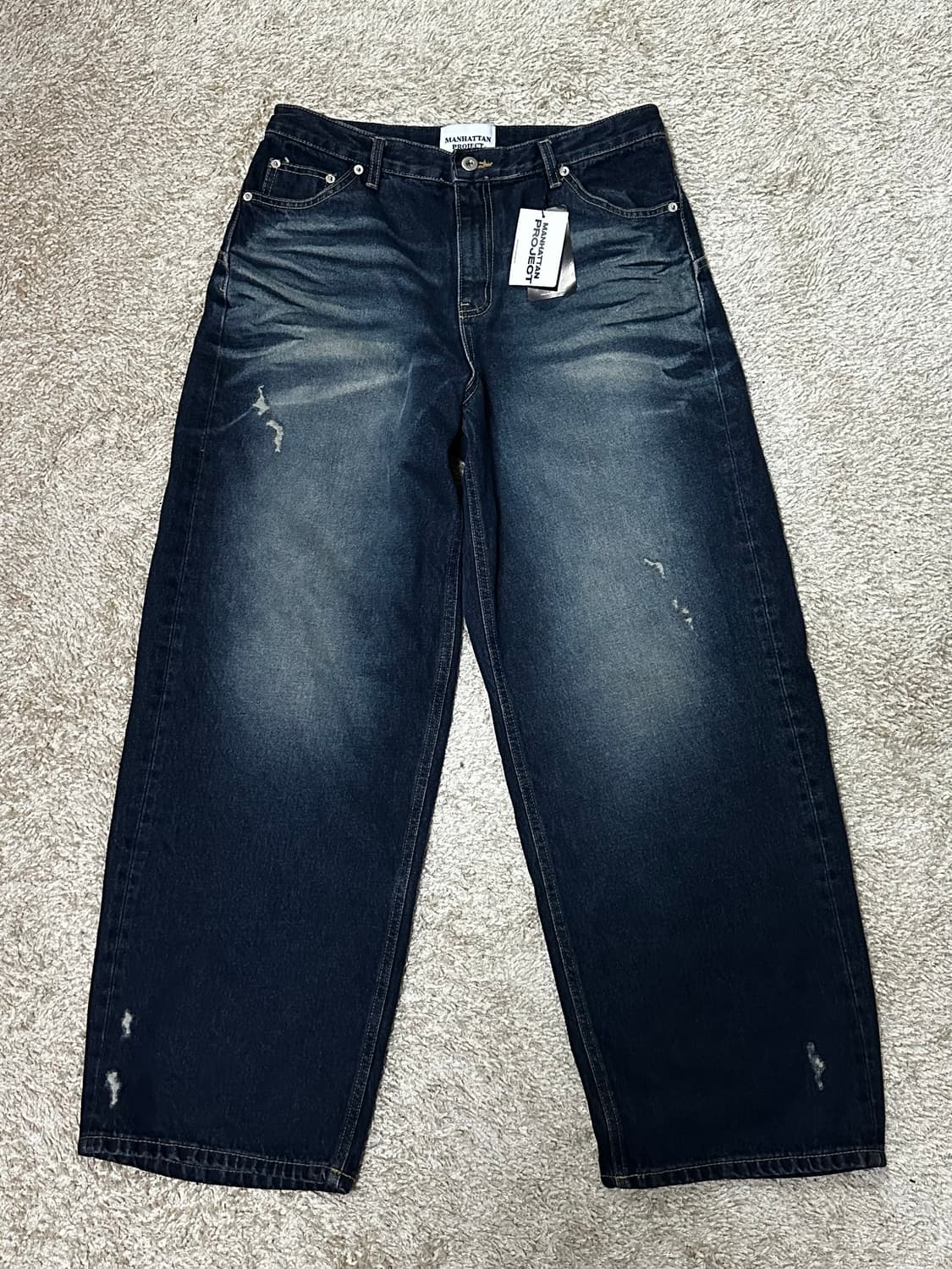 맨하탄프로젝트 커브드 하드 워싱 데님 상품이미지1