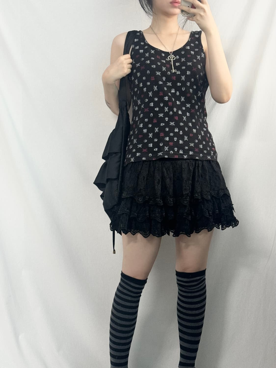 스컬 패턴 펑크 2pcs SET 상품이미지5