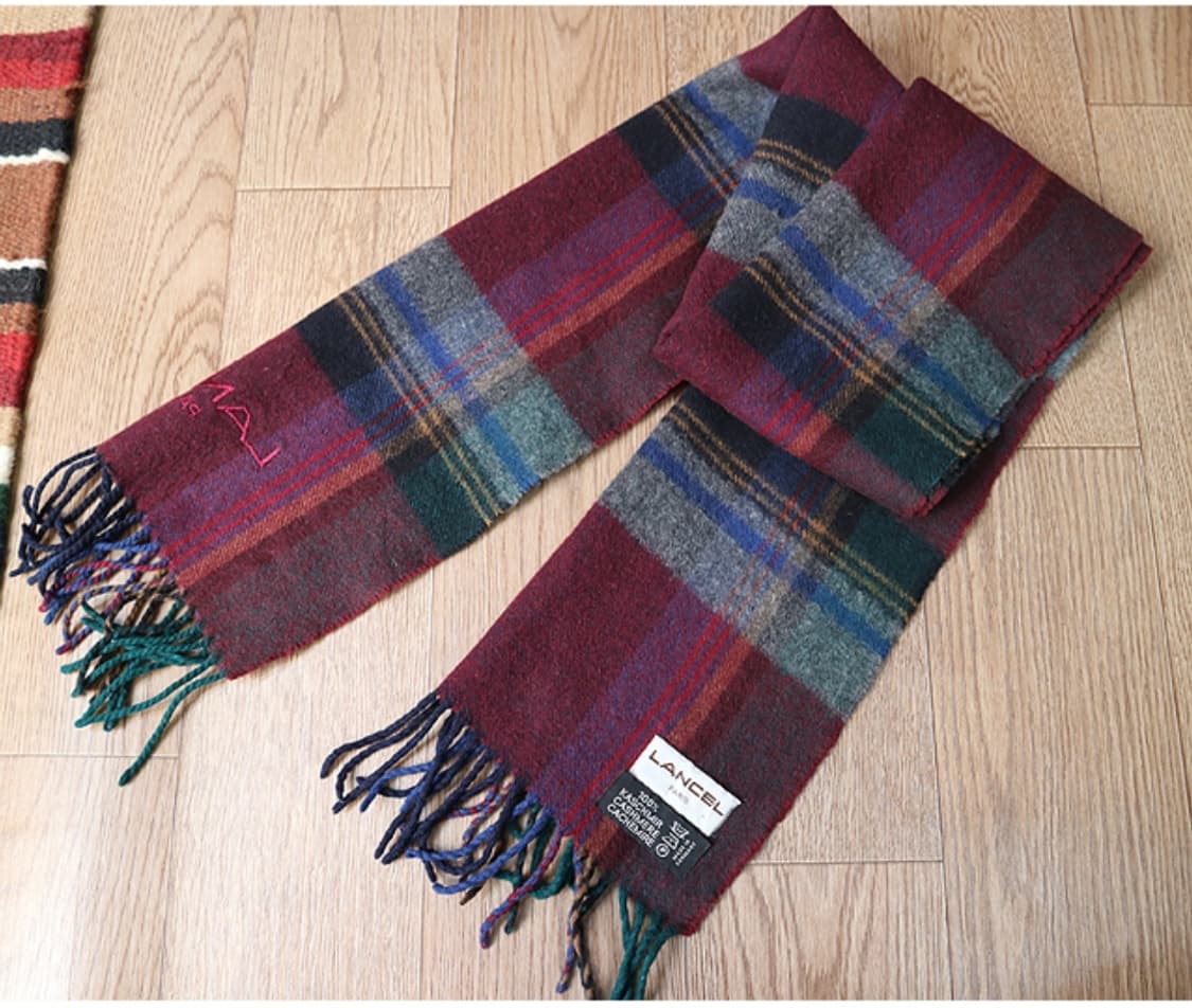 
독일 메이드 LANCEL 란셀 캐시미어100% 빈티지 머플러  

 상품이미지1