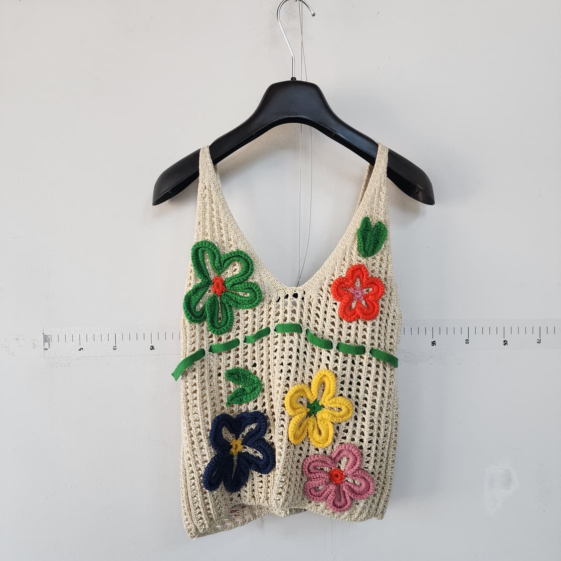 자라 플라워 크로셰 뜨개 니트 탑 상품이미지4