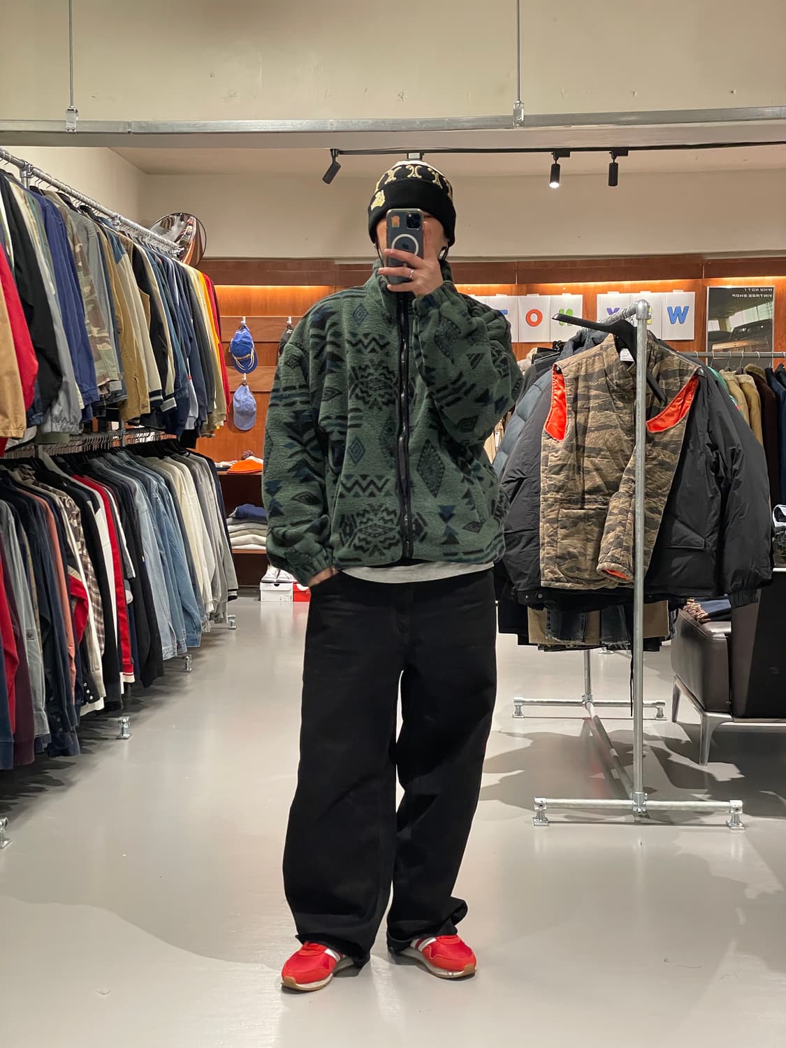 카고브로스 패턴 플리스 집업 상품이미지2