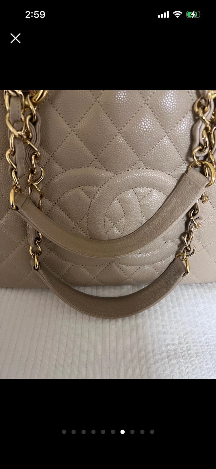 정품 샤넬 캐비어 그랜드샤핑 금장 상품이미지7