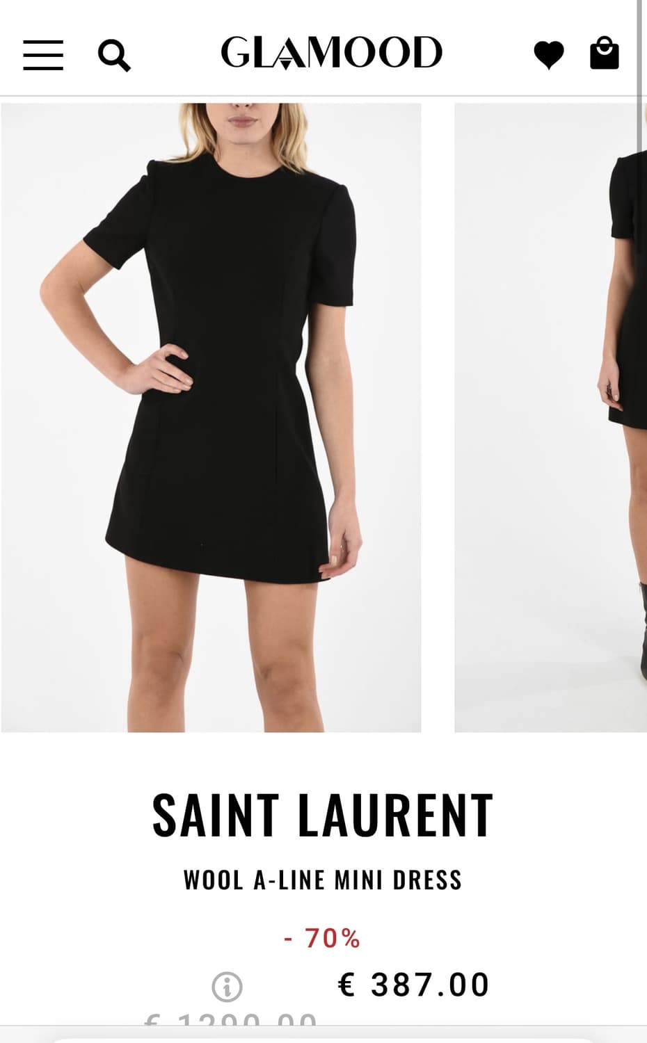 Saint Laurent mini black dress 생로랑 정품 상품이미지1