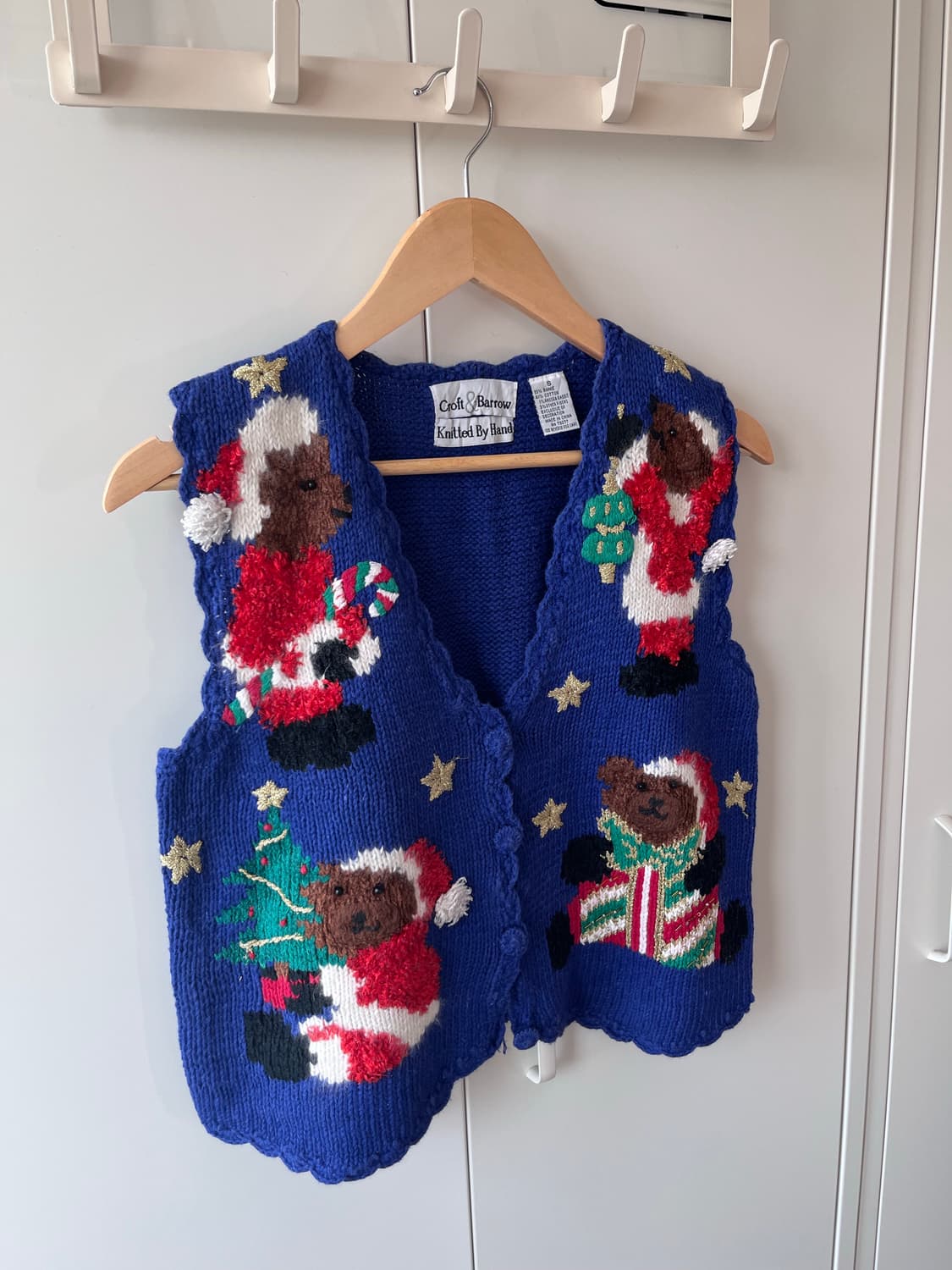 Croft & Barrow 곰인형 크리스마스 니트 조끼 상품이미지5