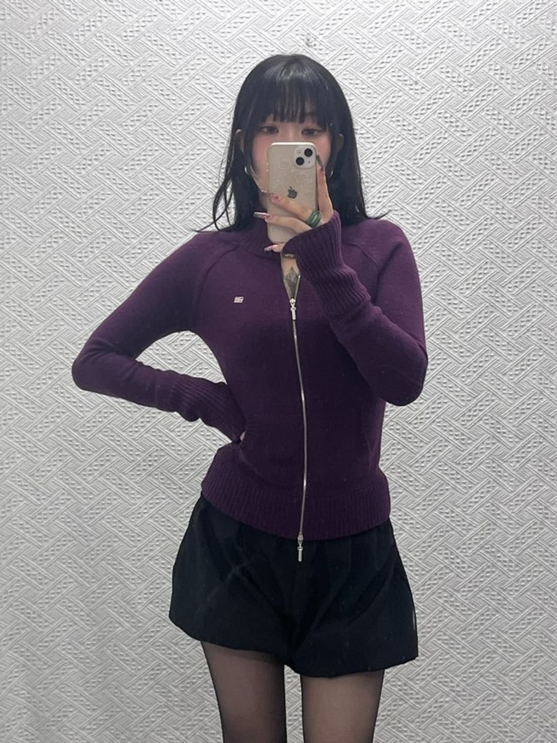 폴로 랄프로렌 빈티지 90s 딥퍼플 포도맛 슬림핏 가디건 S C11960 상품이미지2