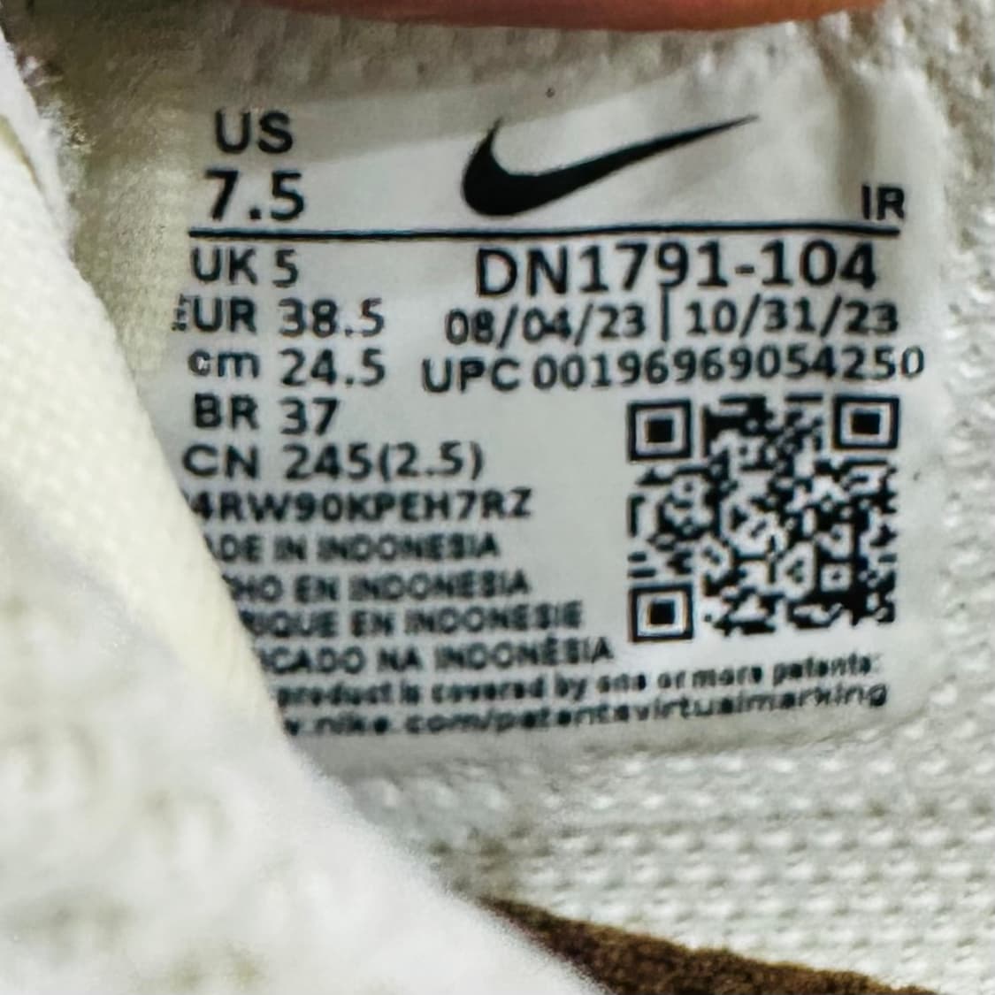 245) 나이키 운동화 여성 여자 신발 코르테즈 화이트/다크브라운 상품이미지9