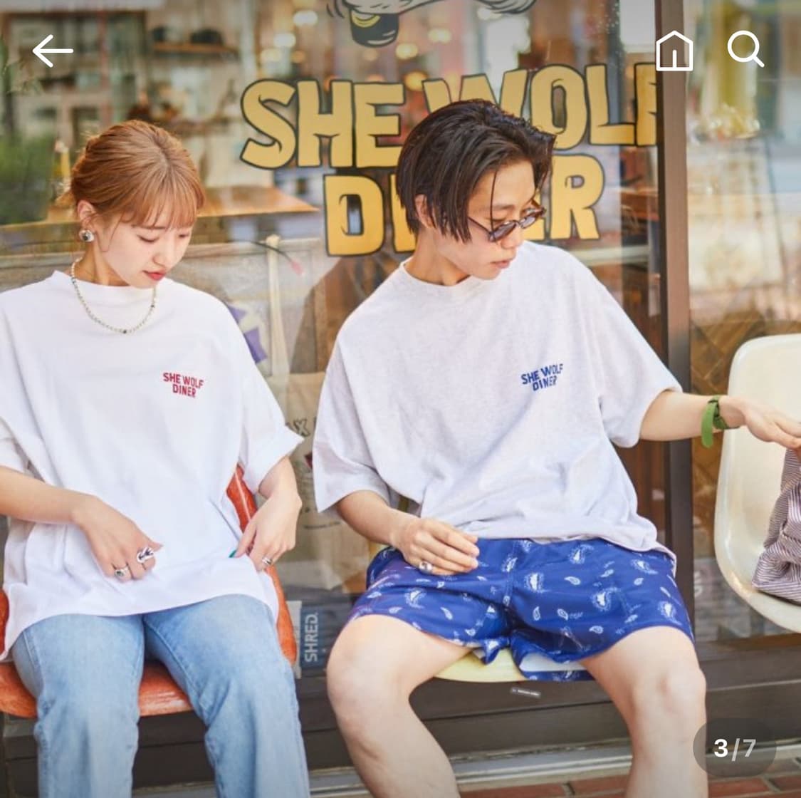 프릭스스토어 X 쉬 울프 다이너 반팔 티셔츠  상품이미지7