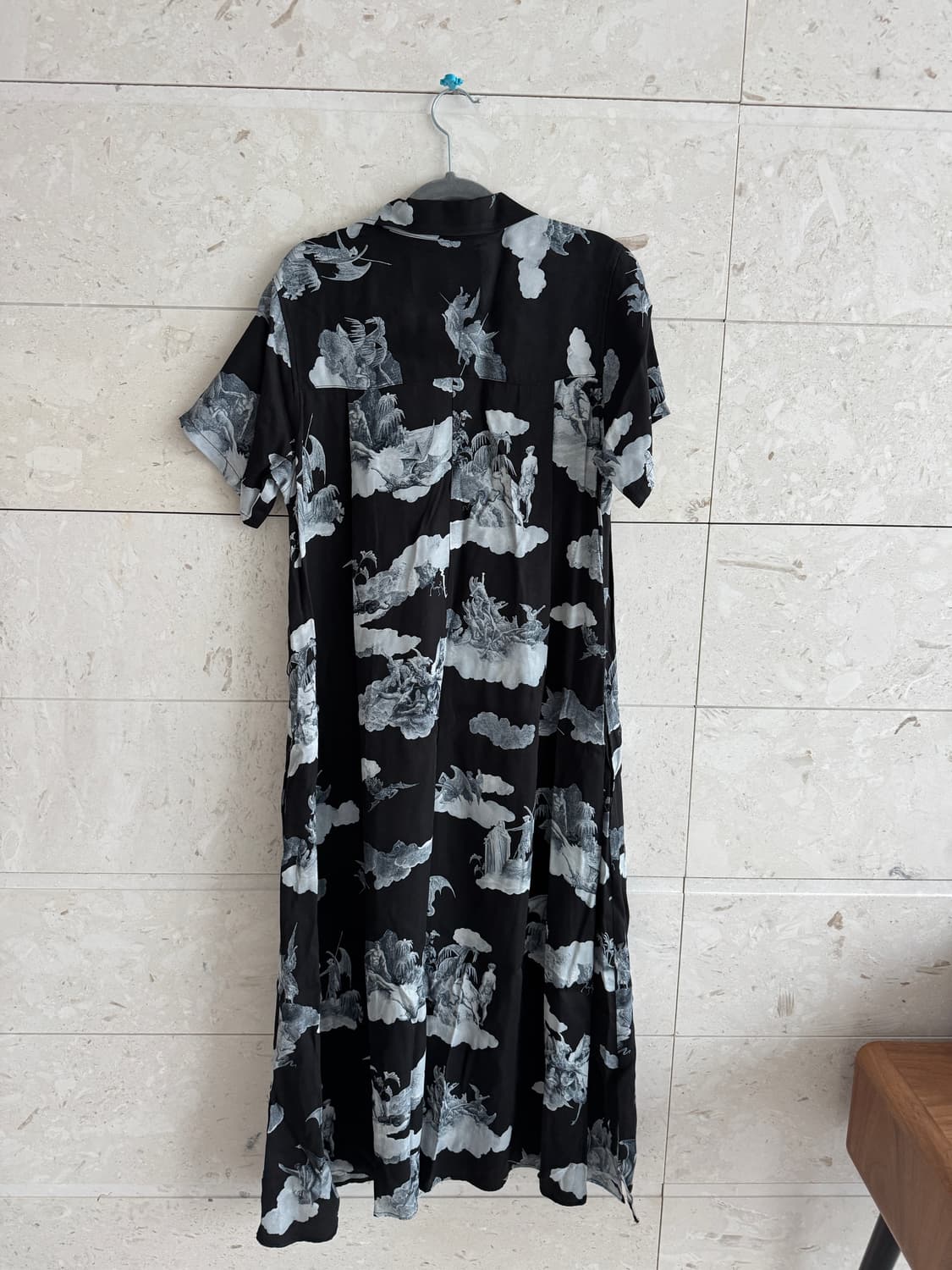 알로하블라섬 x 오프닝세레모니 하와이안 셔츠 원피스 블랙 s  상품이미지3