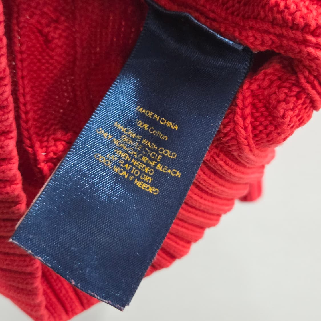 폴로랄프로렌 키즈 코튼 케이블 니트 레드 3T 상품이미지4