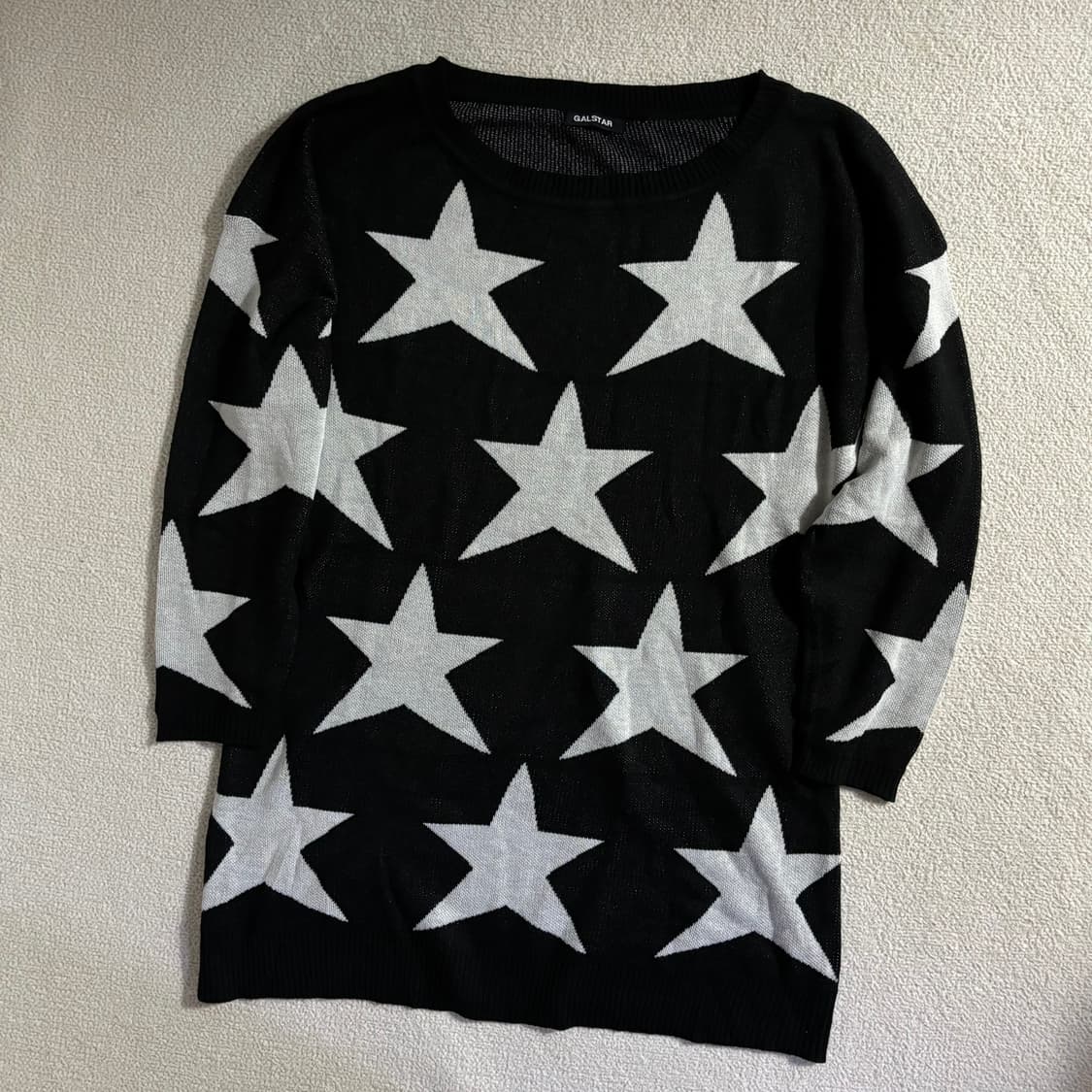 일본빈티지 GALSTAR 핀터깔 y2k 올드스쿨 아메카지 스타 니트스웨터 상품이미지1