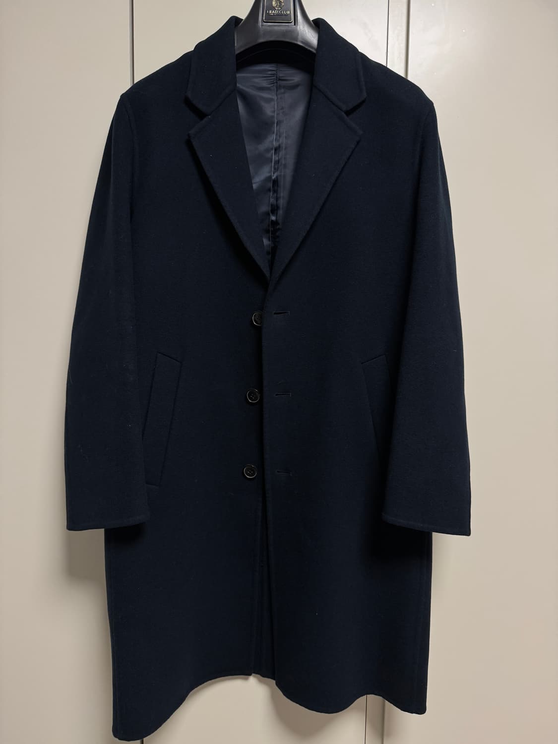 바쏘옴므 핸드메이드 코트 네이비 상품이미지1