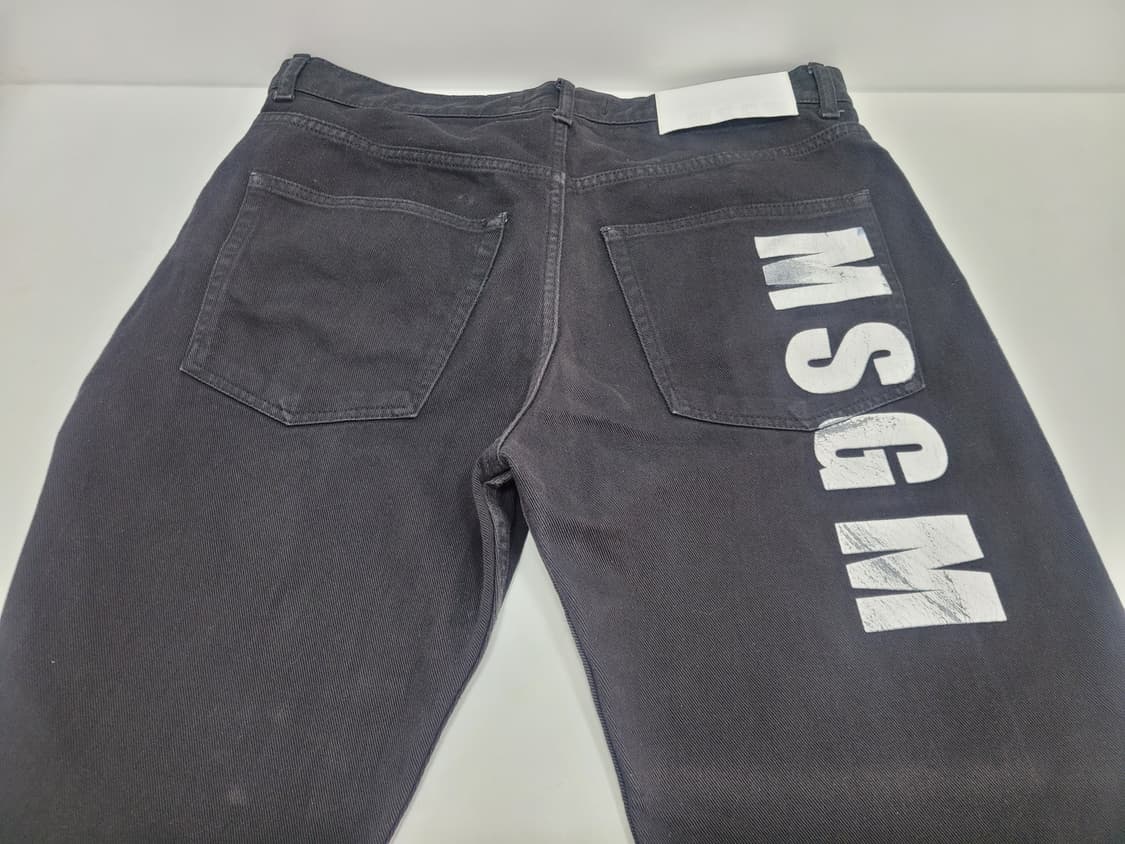 MSGM 로고 프린트 릴렉스핏 블랙진 청바지 / 남 50 (33정도)

 상품이미지5