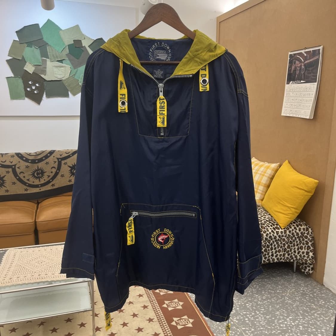 퍼스트 다운 레트로 스포티 배색 아노락 바람막이 M C09790 상품이미지3