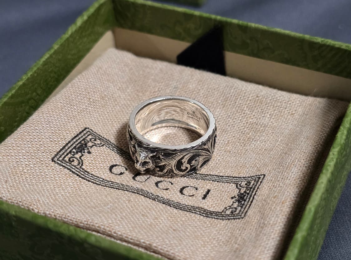 구찌 펠린 헤드 실버링 19호 상품이미지2