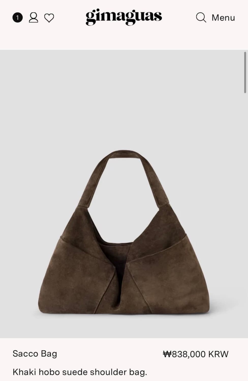 기마구아스 Maxi 맥시 사코백 카키 25FW 상품이미지4