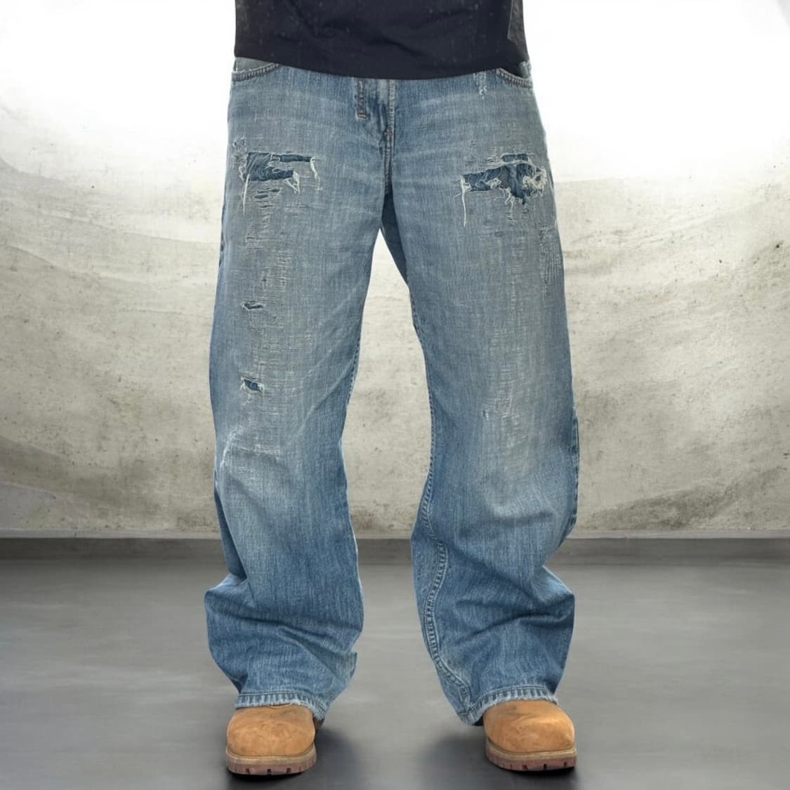리바이스 521 와이드 레그 그런지 워싱 데님팬츠 상품이미지1