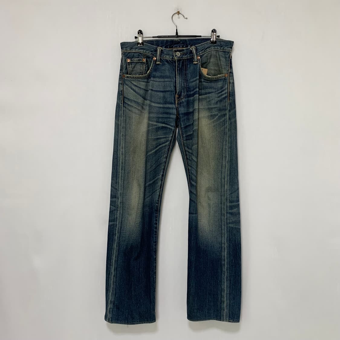 리바이스 502 데저트 캣워싱 빈티지 데님팬츠 중청 31-32인치 상품이미지1
