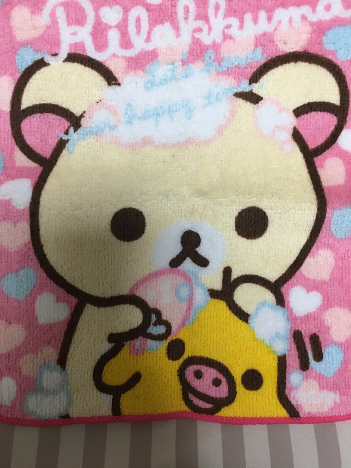 [새상품] san-x 코리락쿠마 rilakkuma 키이로이토리 미니 수건 상품이미지2