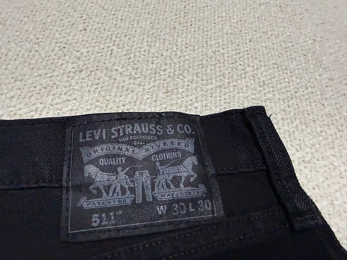 리바이스 511 블랙진 청바지 남성용 30인치 상품이미지5