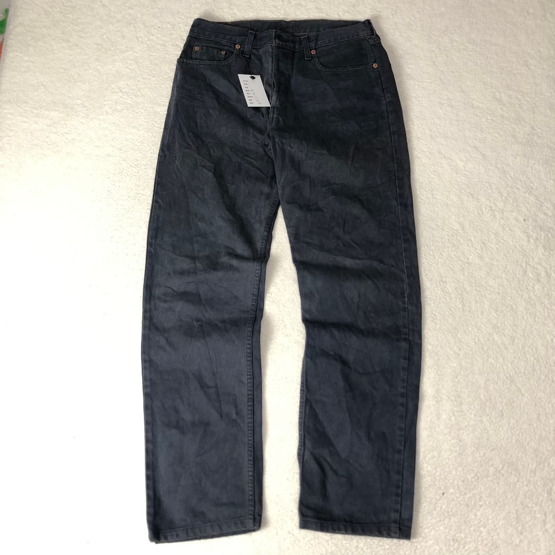 1990s 리바이스 614 오렌지탭 흑청 데님팬츠  상품이미지3