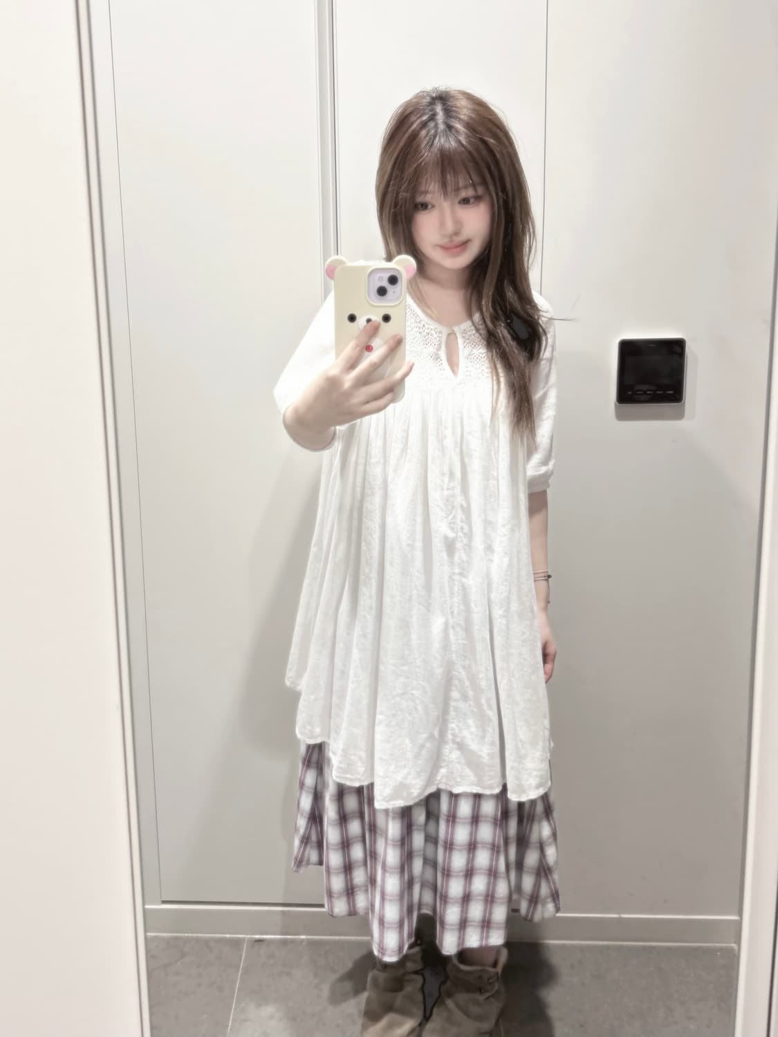 빈티지 뮤트 타로밀크티 하구미 코디 세트 모리걸 어스뮤직 상품이미지4