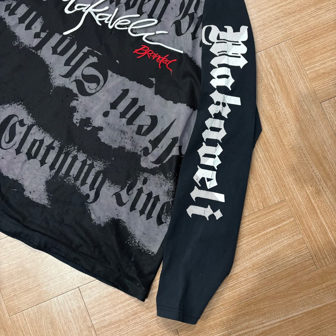 투팍 마카벨리 코튼&매쉬 믹스 롱슬리브 티셔츠 상품이미지4