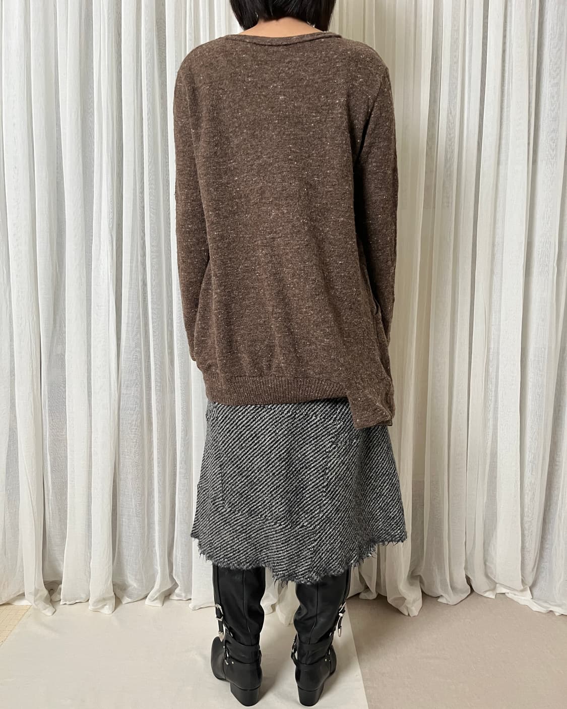 요지야마모토 네프 울 비대칭 니트 yohji yamamoto 보카시 상품이미지7