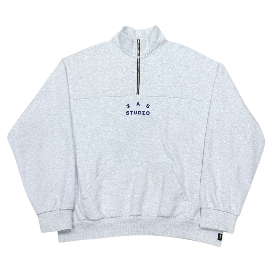 아이앱스튜디오 하프집업 풀오버 기모 맨투맨 라이트 그레이 L 상품이미지1